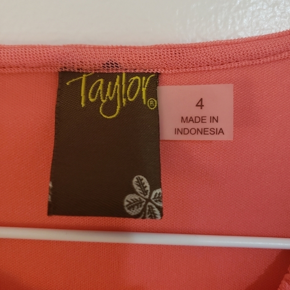 92- Taylor Women's Maxi Dress Tie Neck Soft Pink Blush Size 4 NWT - Picture 6 of 11